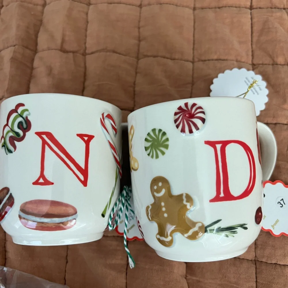 Anthropologie Holifaye Stoneware Monogram Mug, NWT - Picture 4 of 4